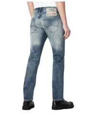 jeans slim a vita alta indigo denim da uomo | ARMANI EXCHANGE