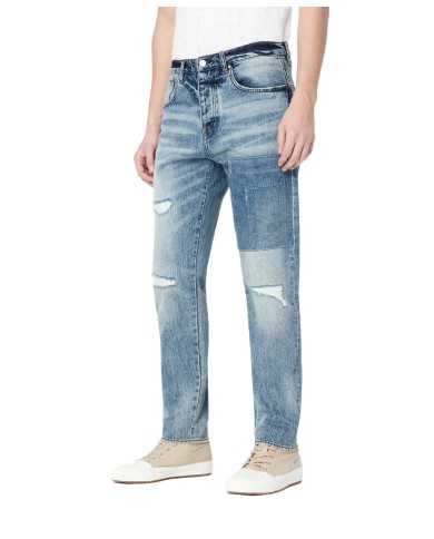 jeans stile grunge indigo denim da uomo con strappi | ARMANI EXCHANGE jeans stile grunge indigo denim da uomo con strappi | ARMANI EXCHANGE