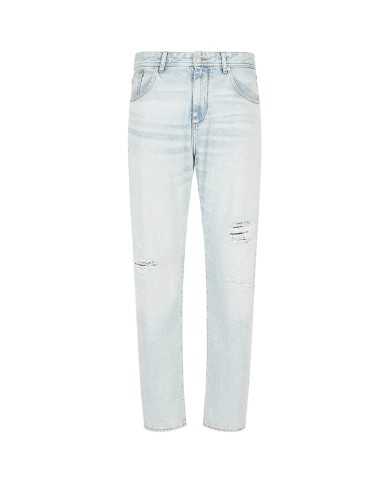 jeans vintage indigo denim da uomo con strappi | ARMANI EXCHANGE jeans vintage indigo denim da uomo con strappi | ARMANI EXCHANGE