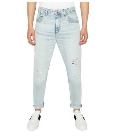 jeans vintage indigo denim da uomo con strappi | ARMANI EXCHANGE jeans vintage indigo denim da uomo con strappi | ARMANI EXCHANGE