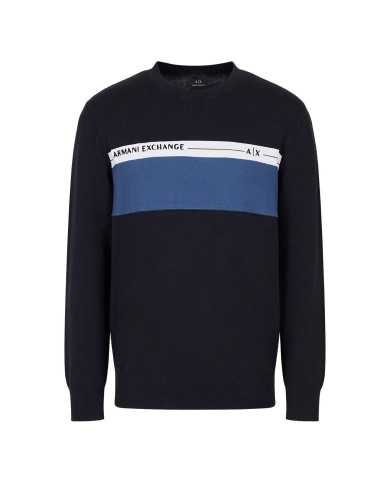 ARMANI EXCHANGE Maglia Uomo 3RZM1C ZMQ7Z P-EM cotone con inserto a ...