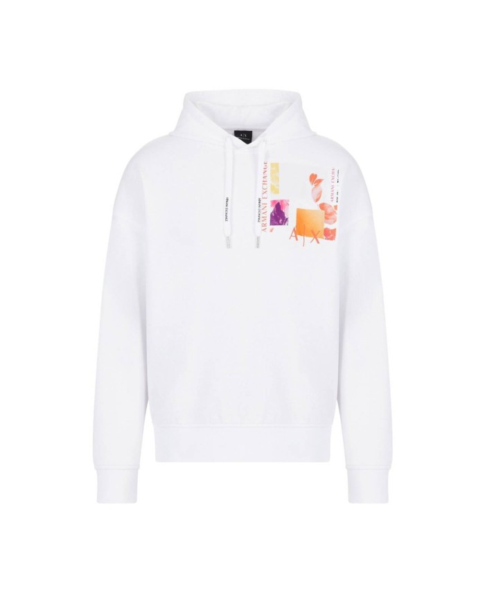 Felpa armani exchange bianca discount