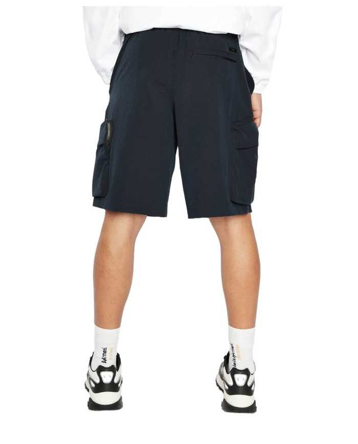bermuda cago navy da uomo con logo patch | ARMANI EXCHANGE