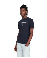 ARMANI EXCHANGE T-shirt Uomo 3RZTAD ZJ8EZ P-EM cotone con scritta e...