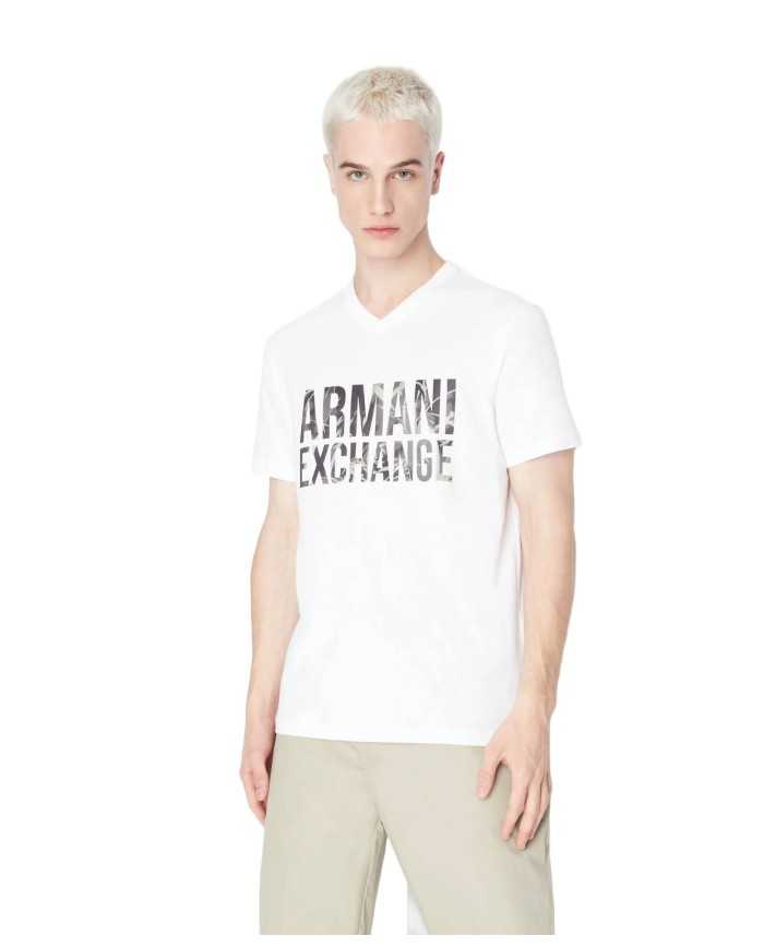 t-shirt bianca da uomo con stampa urban fields | ARMANI EXCHANGE t-shirt bianca da uomo con stampa urban fields | ARMANI EXCHANGE