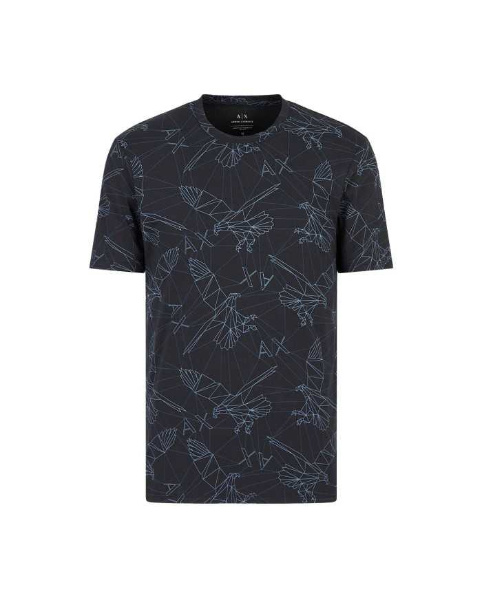 ARMANI EXCHANGE T-shirt Uomo 3RZTBP ZJ9TZ P-EM cotone con fantasia ... ARMANI EXCHANGE T-shirt Uomo 3RZTBP ZJ9TZ P-EM cotone con fantasia ...