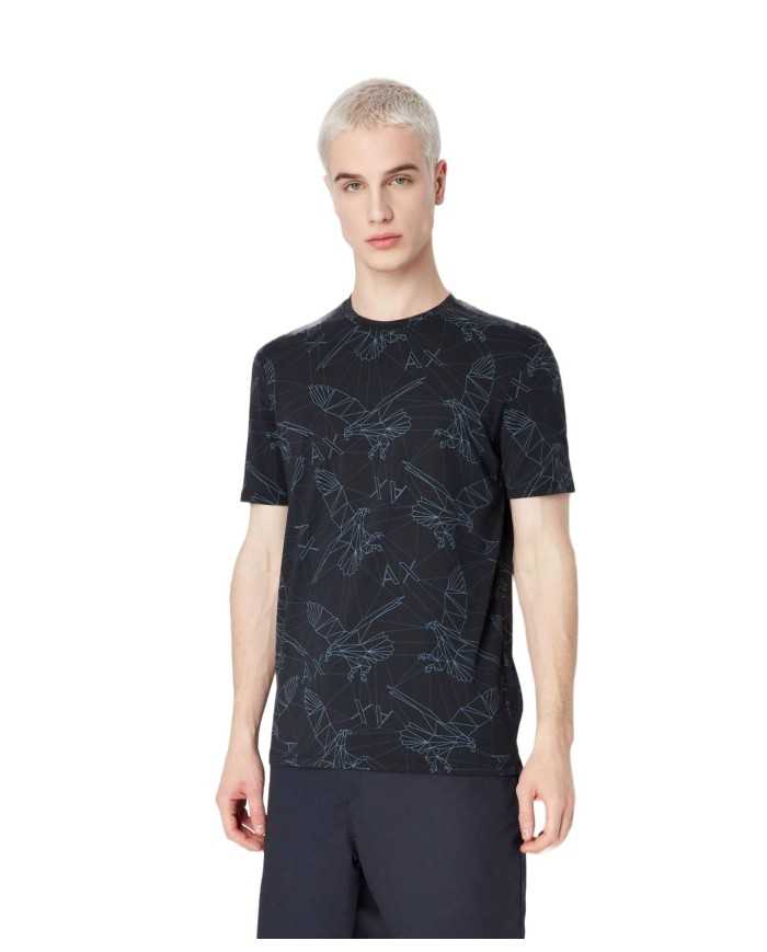 ARMANI EXCHANGE T-shirt Uomo 3RZTBP ZJ9TZ P-EM cotone con fantasia ... ARMANI EXCHANGE T-shirt Uomo 3RZTBP ZJ9TZ P-EM cotone con fantasia ...
