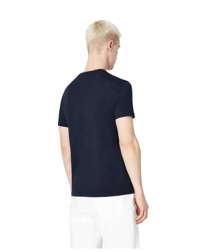 t-shirt navy da uomo con stampa con logo lucido | ARMANI EXCHANGE