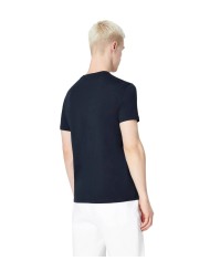 t-shirt navy da uomo con stampa con logo lucido | ARMANI EXCHANGE