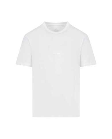 t-shirt bianca da uomo con stampa con logo lucido | ARMANI EXCHANGE