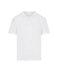 t-shirt bianca da uomo con stampa con logo lucido | ARMANI EXCHANGE