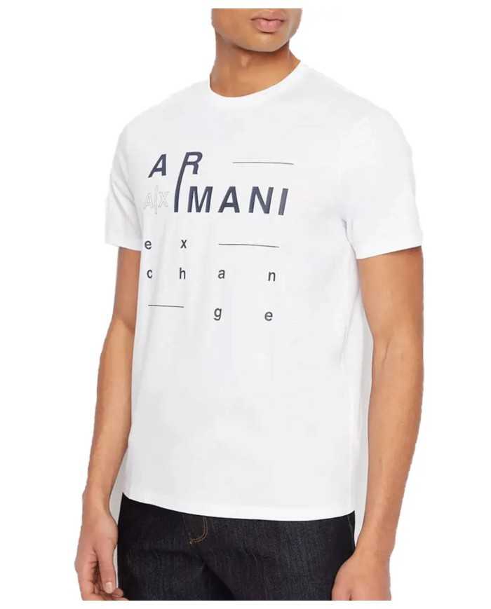 t-shirt bianca da uomo con grande stampata logata | ARMANI EXCHANGE t-shirt bianca da uomo con grande stampata logata | ARMANI EXCHANGE
