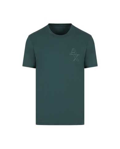 t-shirt green gables da uomo con piccola stampa logo | ARMANI EXCHANGE