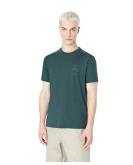 t-shirt green gables da uomo con piccola stampa logo | ARMANI EXCHANGE