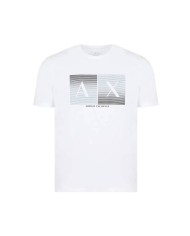 t-shirt bianca da uomo con grande stampa logata | ARMANI EXCHANGE