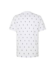 t-shirt bianca da uomo con fantasia multi-logo | RALPH LAUREN