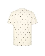 t-shirt cream da uomo con fantasia multi-logo | RALPH LAUREN t-shirt cream da uomo con fantasia multi-logo | RALPH LAUREN