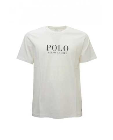 t-shirt bianca da uomo con stampa grande e logo ricamo | RALPH LAUREN t-shirt bianca da uomo con stampa grande e logo ricamo | RALPH LAUREN