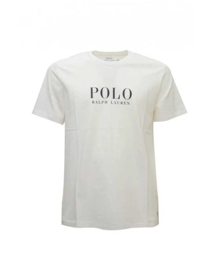 t-shirt bianca da uomo con stampa grande e logo ricamo | RALPH LAUREN t-shirt bianca da uomo con stampa grande e logo ricamo | RALPH LAUREN