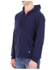 felpa con cappuccio navy da uomo con logo ricamo | RALPH LAUREN