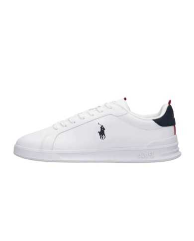 sneakers white/navy/red con logo ricamo su lato | RALPH LAUREN sneakers white/navy/red con logo ricamo su lato | RALPH LAUREN
