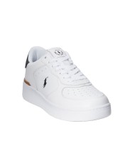 sneakers bianche e navy da uomo con logo ricamo | RALPH LAUREN