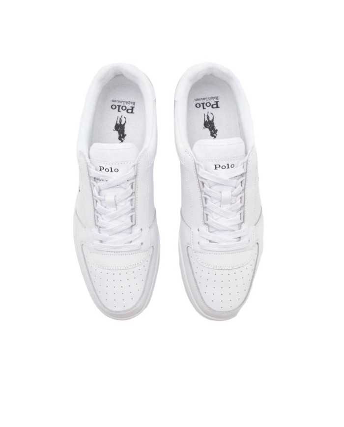sneakers bianche e nere da uomo con logo ricamo | RALPH LAUREN sneakers bianche e nere da uomo con logo ricamo | RALPH LAUREN