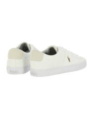 sneaker bianco/sabbia da uomo con logo ricamo e patch | RALPH LAUREN sneaker bianco/sabbia da uomo con logo ricamo e patch | RALPH LAUREN