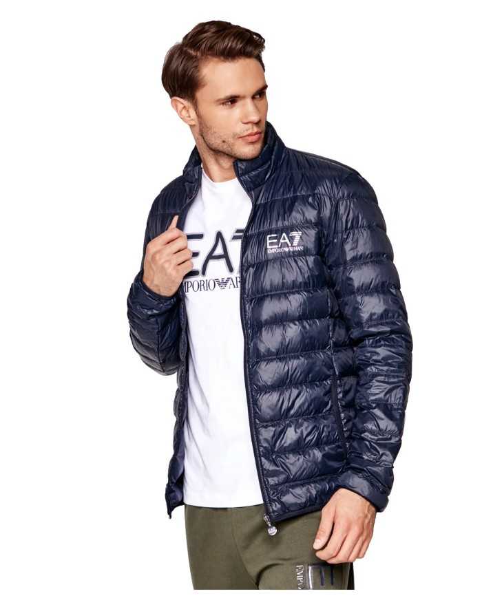 piumino night blue da uomo con imbottitura in piuma d'oca | EA7 piumino night blue da uomo con imbottitura in piuma d'oca | EA7