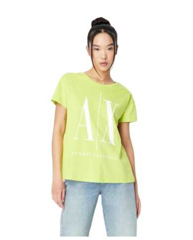 t-shirt mirage da donna con logo stampato grande | ARMANI EXCHANGE