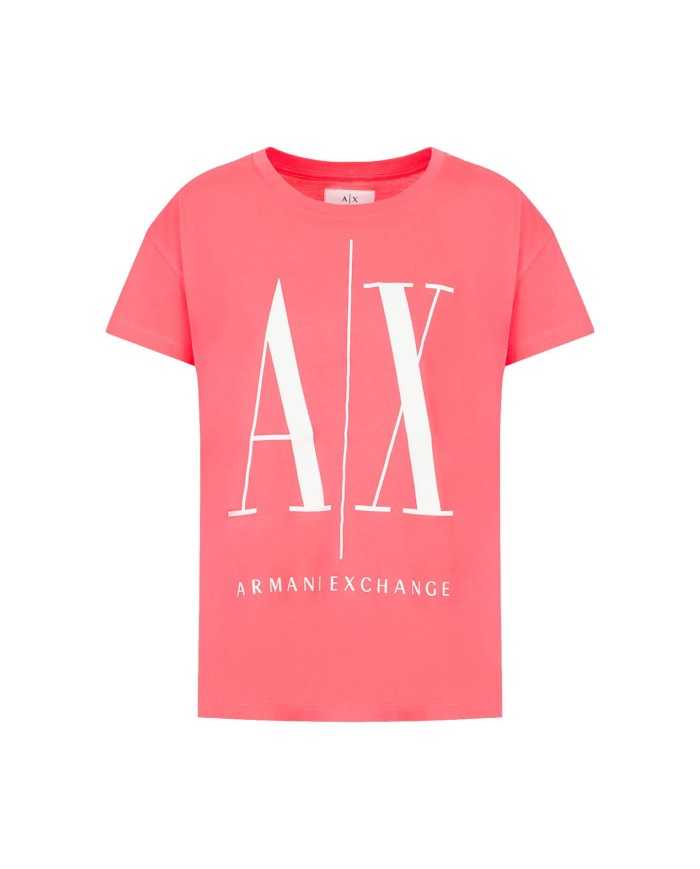 ARMANI EXCHANGE T-shirt Donna 8NYTCX YJG3Z P-EM cotone con logo sta...