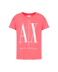 ARMANI EXCHANGE T-shirt Donna 8NYTCX YJG3Z P-EM cotone con logo sta...