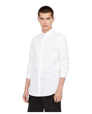 camicia bianca da uomo con collo button-down | ARMANI EXCHANGE