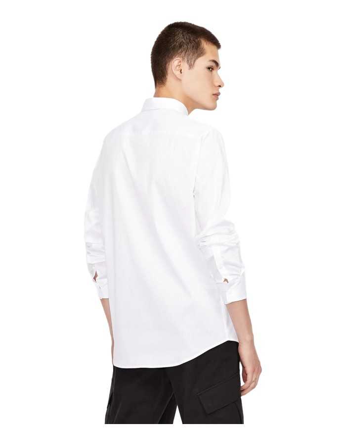 camicia bianca da uomo con collo button-down | ARMANI EXCHANGE