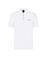 polo bianca da uomo mono colore con logo | ARMANI EXCHANGE