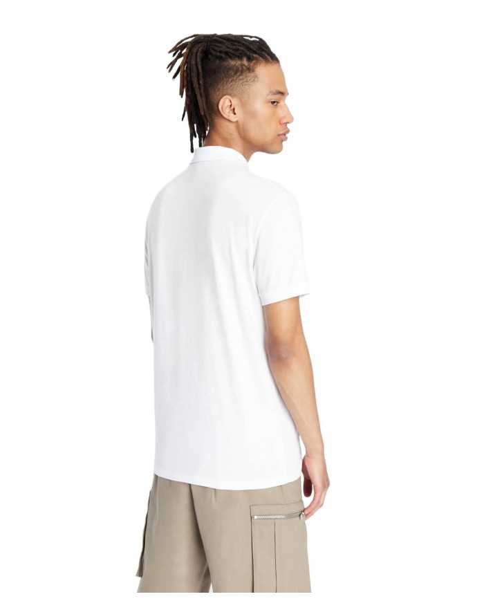 polo bianca da uomo mono colore con logo | ARMANI EXCHANGE