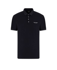 Polo da uomo navy con logo in alto a destra | ARMANI EXCHANGE