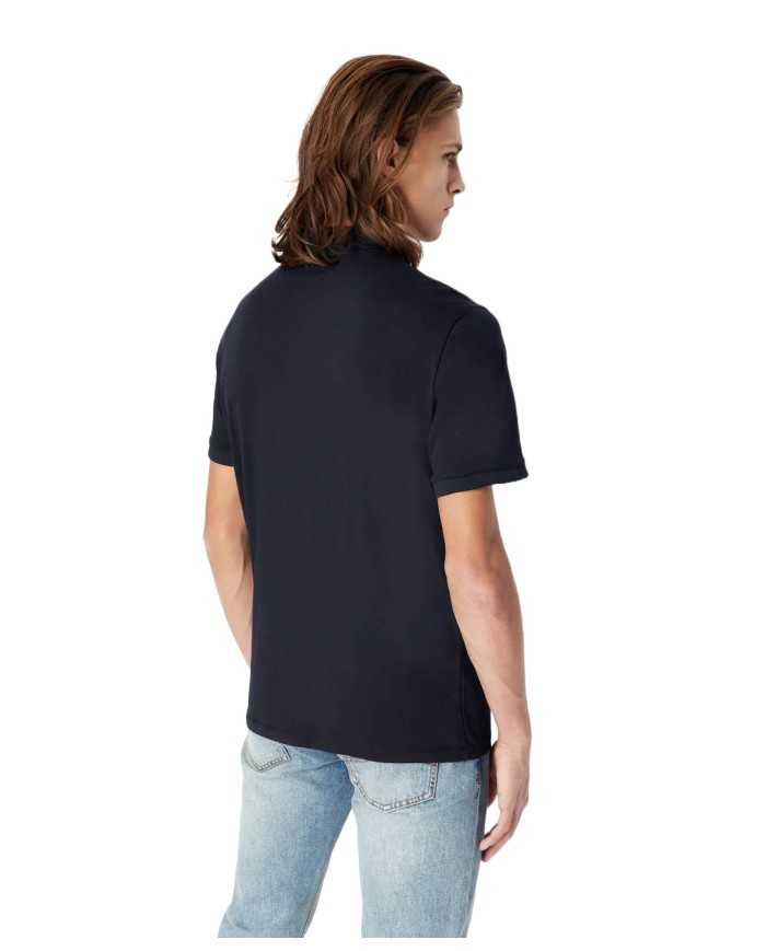 Polo da uomo navy con logo in alto a destra | ARMANI EXCHANGE