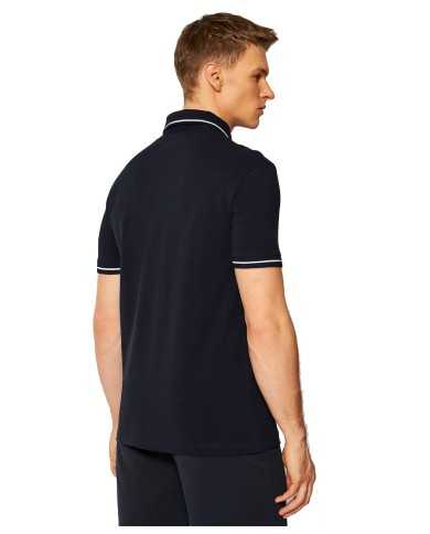 polo navy da uomo con ricamo logo e linee sottili | ARMANI EXCHANGE polo navy da uomo con ricamo logo e linee sottili | ARMANI EXCHANGE