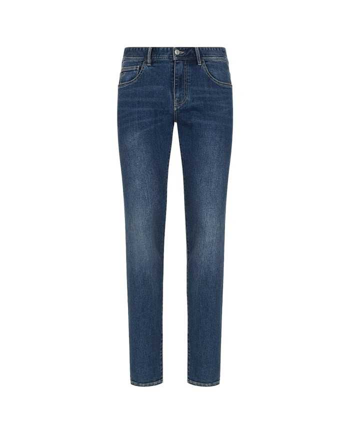 jeans skinny indigo denom da uomo con logo patch | ARMANI EXCHANGE jeans skinny indigo denom da uomo con logo patch | ARMANI EXCHANGE