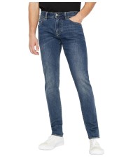 jeans skinny indigo denom da uomo con logo patch | ARMANI EXCHANGE jeans skinny indigo denom da uomo con logo patch | ARMANI EXCHANGE