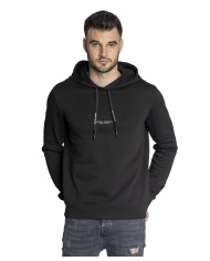 felpa nera da uomo con logo piccolo e grande | ARMANI EXCHANGE