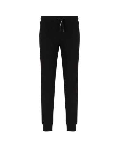 pantalone nero da uomo con lacci logati | ARMANI EXCHANGE pantalone nero da uomo con lacci logati | ARMANI EXCHANGE