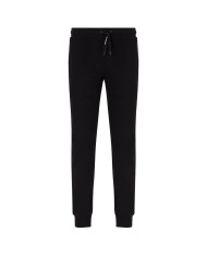 pantalone nero da uomo con lacci logati | ARMANI EXCHANGE