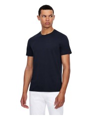 T-shirt da uomo navy in jersey di cotone | ARMANI EXCHANGE