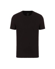 t-shirt nera da uomo in jersey di cotone | ARMANI EXCHANGE