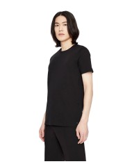 t-shirt nera da uomo in jersey di cotone | ARMANI EXCHANGE