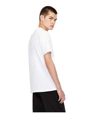 t-shirt bianca da uomo con stampa e logo in grande | ARMANI EXCHANGE
