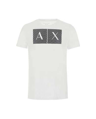 t-shirt bianca da uomo con stampa logata in grande | ARMANI EXCHANGE t-shirt bianca da uomo con stampa logata in grande | ARMANI EXCHANGE