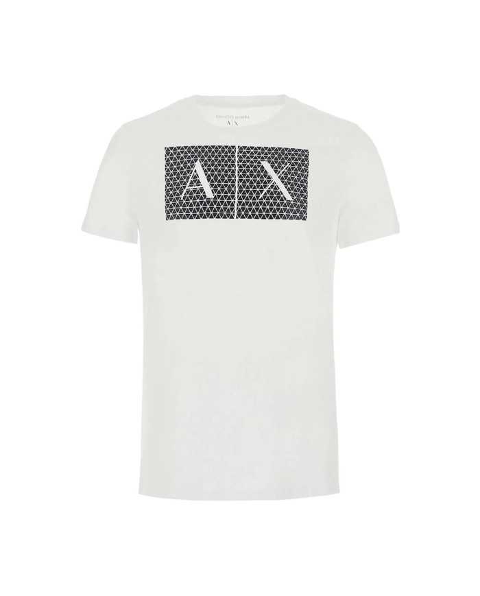 t-shirt bianca da uomo con stampa logata in grande | ARMANI EXCHANGE t-shirt bianca da uomo con stampa logata in grande | ARMANI EXCHANGE